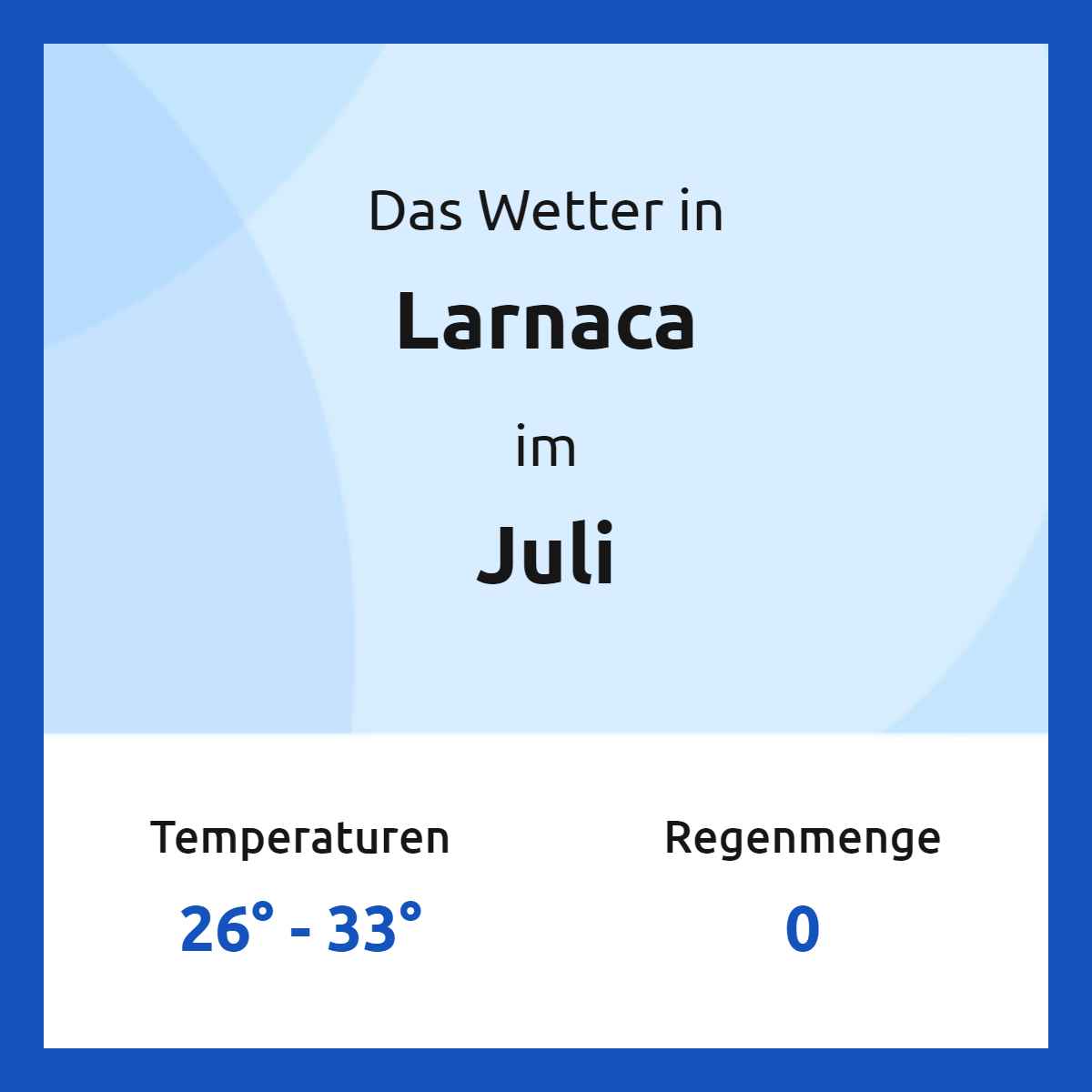 Wetter Larnaka 30 Tage