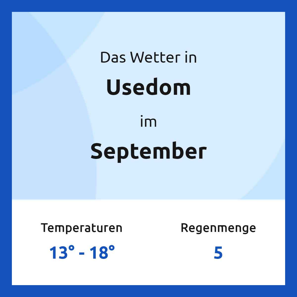 Usedom Wetter im September 2024 | Wetter2.com